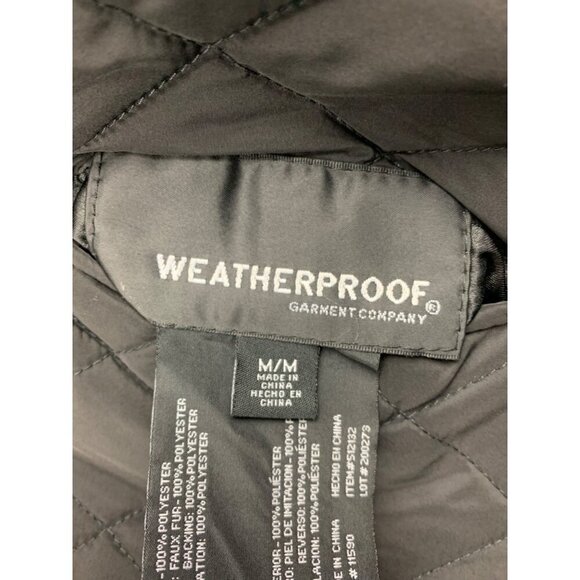 Weatherproof Womens Quilted Vest M Faux Fur Lined Black/Gray - Picture 6 of 6